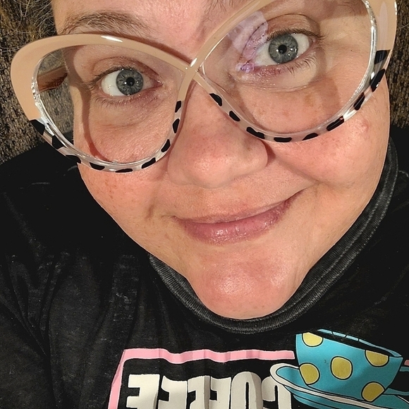 Blue Light Blocking Cat Eye Leopard Print/Beige Computer Glasses (no power) - Picture 2 of 12